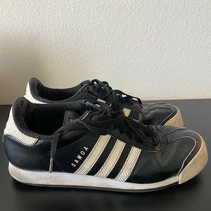 Black and White Adidas Samoa Shoe
